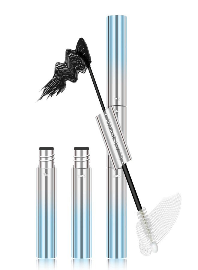 LANKIZ Long Lasting Lash Cluster Glue, Waterproof 72h Super Hold Lash Bond and Seal, Latex-Free & Non Irritating Black Eyelash Glue for Lash Cluster Strips - Image 1